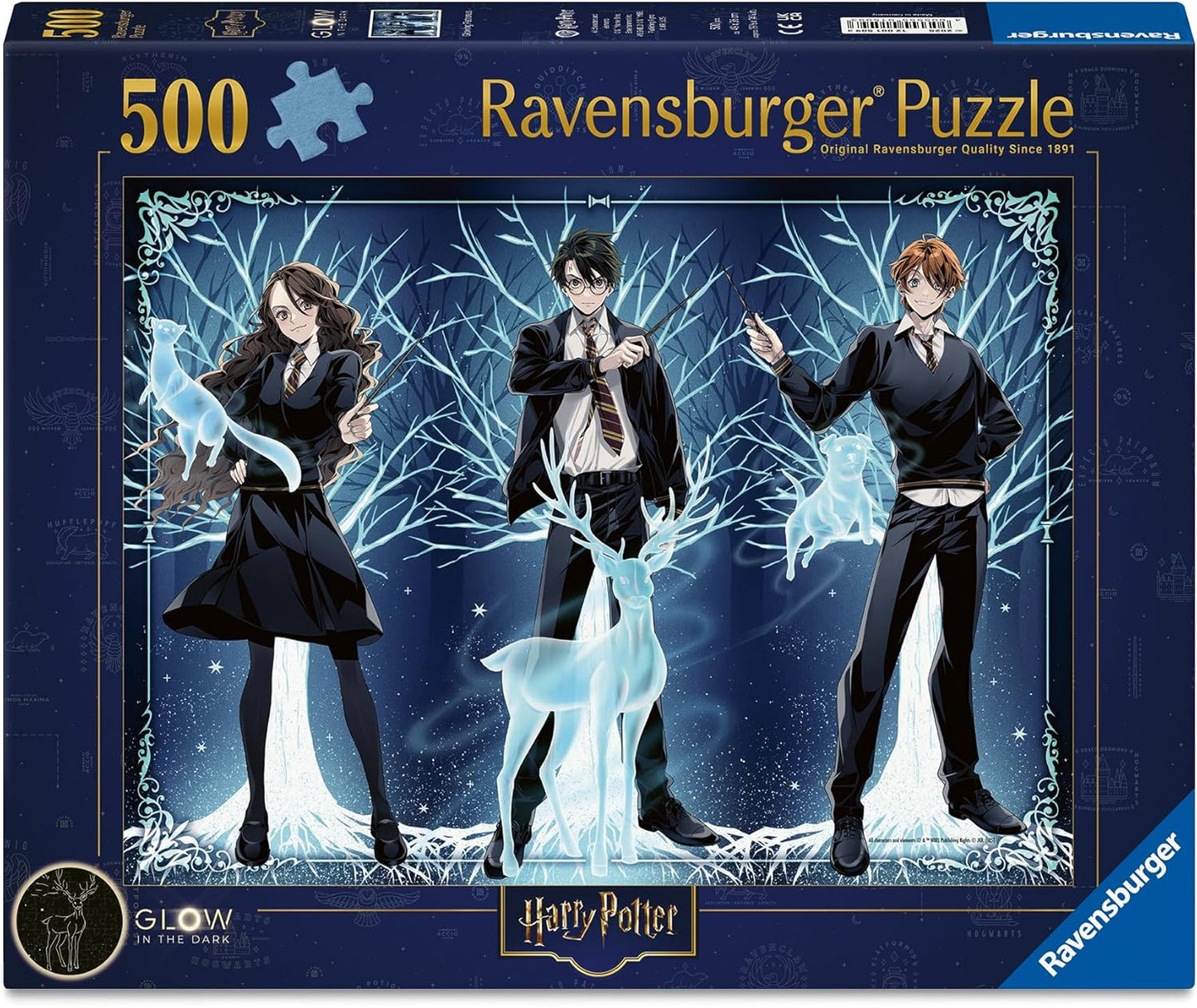 Harry Potter - Világító Patrónus - sötétben világít! Ravensburger 500 darabos kirakó puzzle (RA-12001509) - puzzlegarden