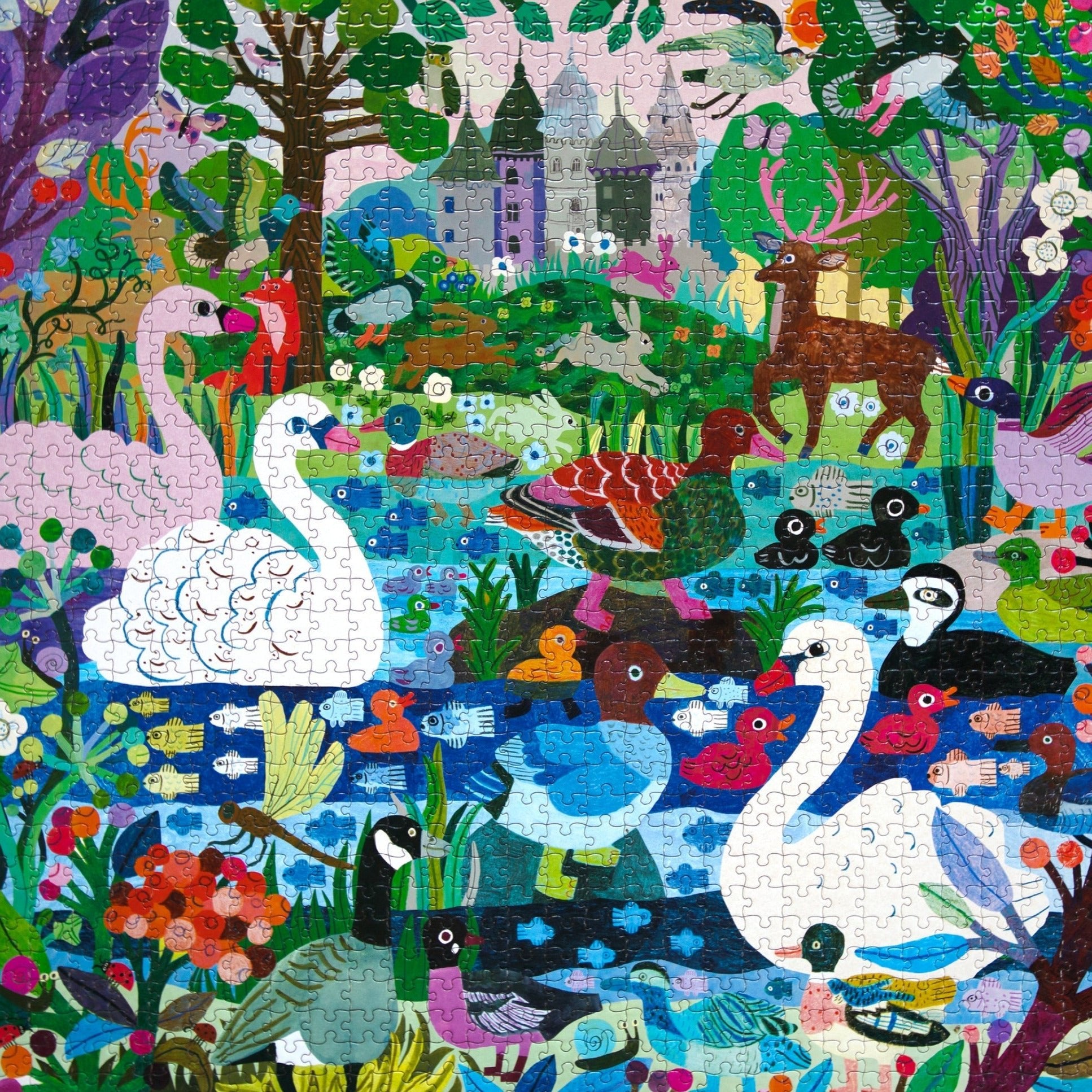 Hattyúk és Kacsák Eeboo 1000 darabos kirakó puzzle (EB - PZTDIC) - puzzlegarden