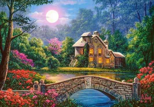 Házikó a Holdfénykertben Castorland 1000 darabos kirakó puzzle (C - 104208) - puzzlegarden