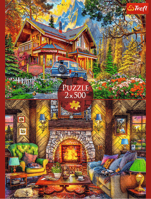 Hegyi túra – 2x500 Trefl 500 darabos kirakó puzzle (TR - 37534) - puzzlegarden