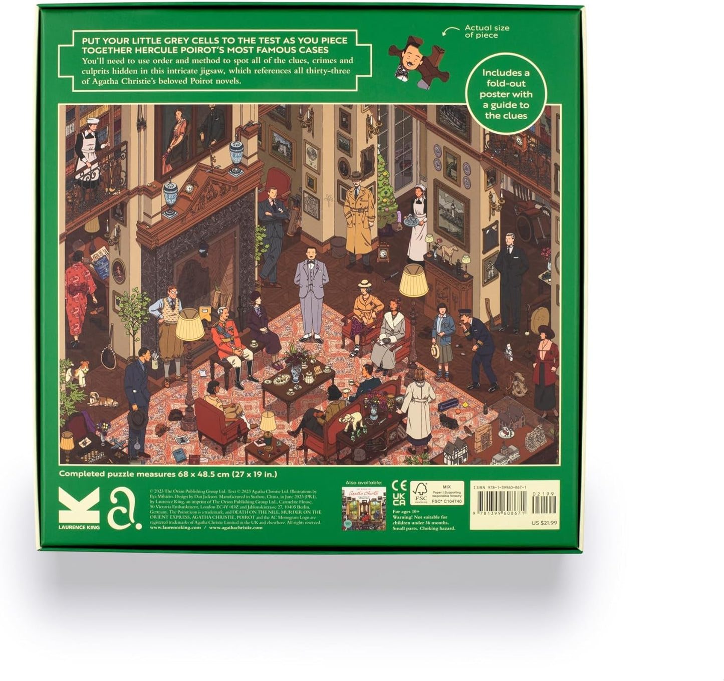 Hercule Poirot világa Laurence King 1000 darabos kirakó puzzle (LK - 9781399608671 9781399608671) - puzzlegarden
