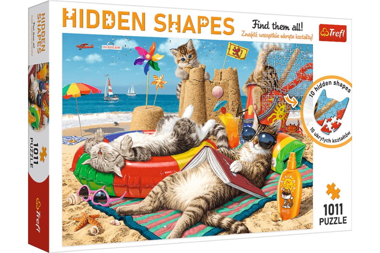 Hidden Shapes - Macskák vakációja Trefl 1011 darabos kirakó puzzle (TR - 10674) - puzzlegarden