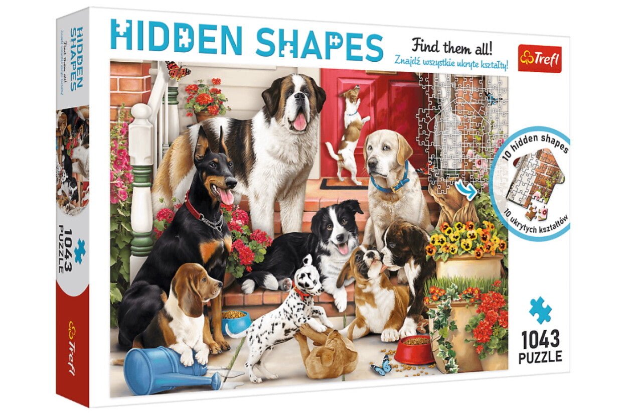 Hidden Shapes - Mókás kutyák Trefl 1043 darabos kirakó puzzle (TR - 10675) - puzzlegarden