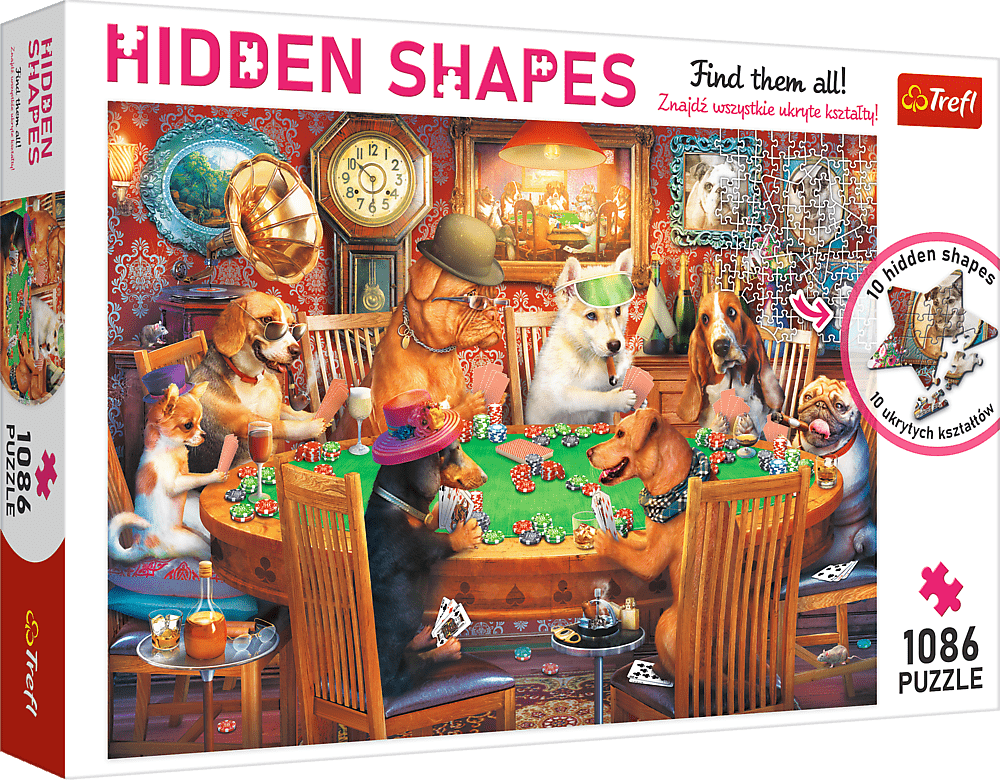 Hidden Shapes - Póker este Trefl 1086 darabos kirakó puzzle (TR - 10749) - puzzlegarden