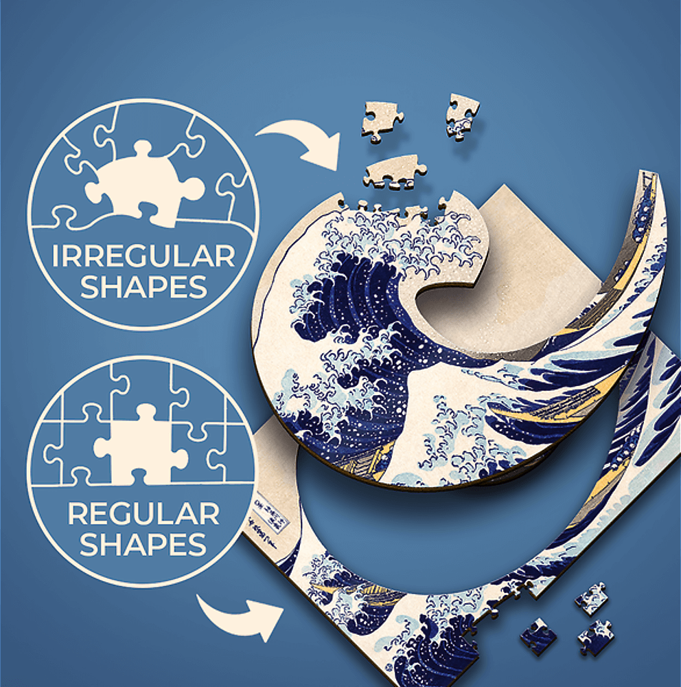 Hokusai - A Nagy Hullám - FA Kirakó! Trefl Wood Craft 200 darabos kirakó puzzle (TR - 20250) - puzzlegarden