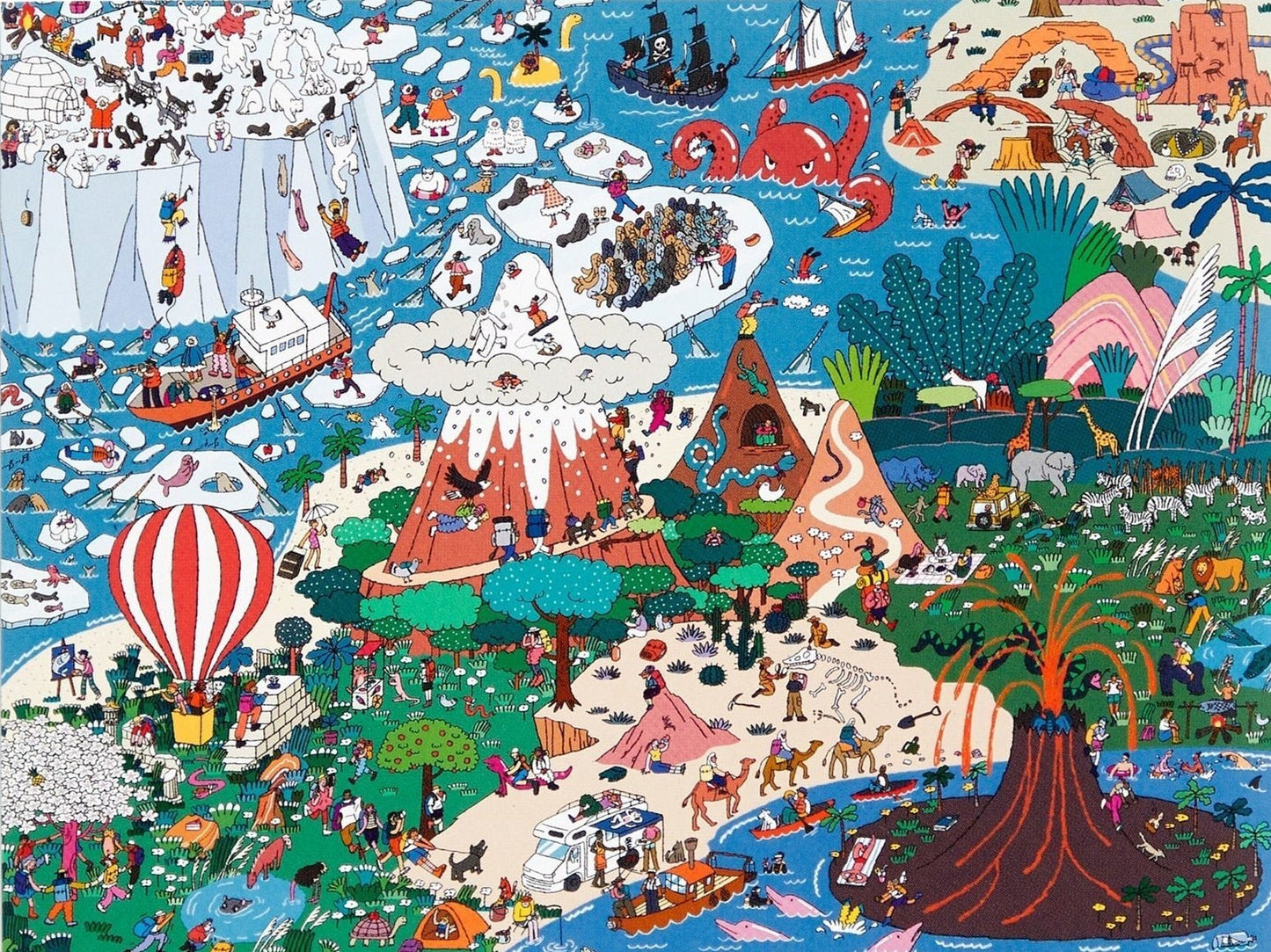 Hol van ________? Kíváncsi és távoli helyek Galison 500 darabos kirakó puzzle (GA - 9780735382275) - puzzlegarden