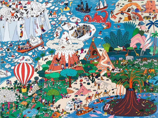 Hol van ________? Kíváncsi és távoli helyek Galison 500 darabos kirakó puzzle (GA - 9780735382275) - puzzlegarden