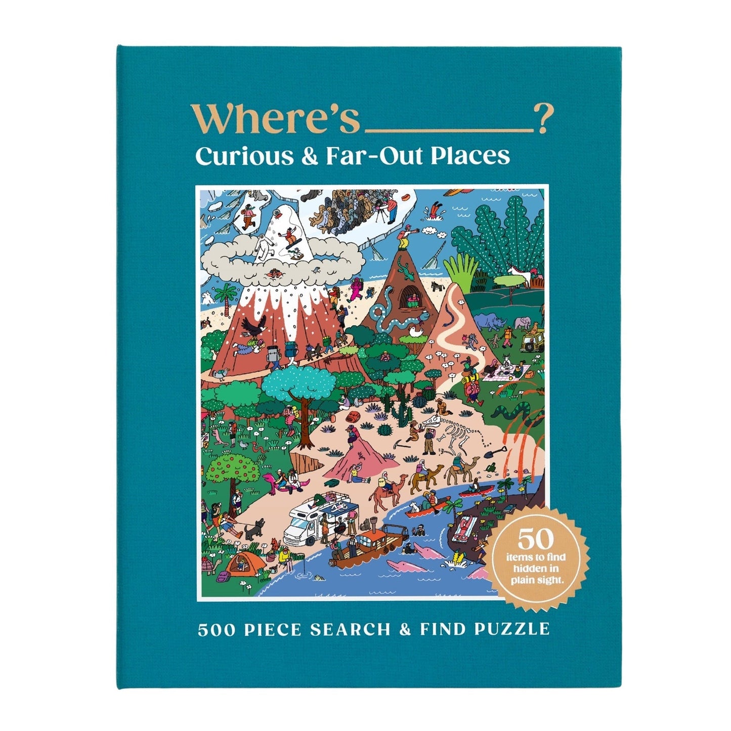 Hol van ________? Kíváncsi és távoli helyek Galison 500 darabos kirakó puzzle (GA - 9780735382275) - puzzlegarden