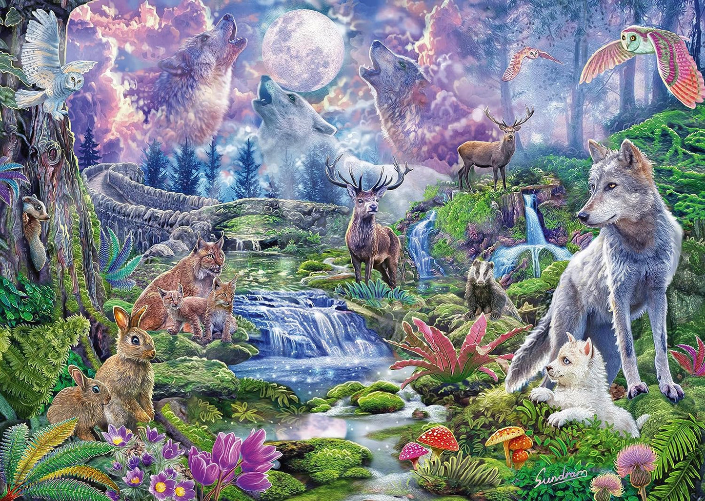 Holdfényes Vadvilág Schmidt Spiele 1000 darabos kirakó puzzle (SCH - 59963) - puzzlegarden