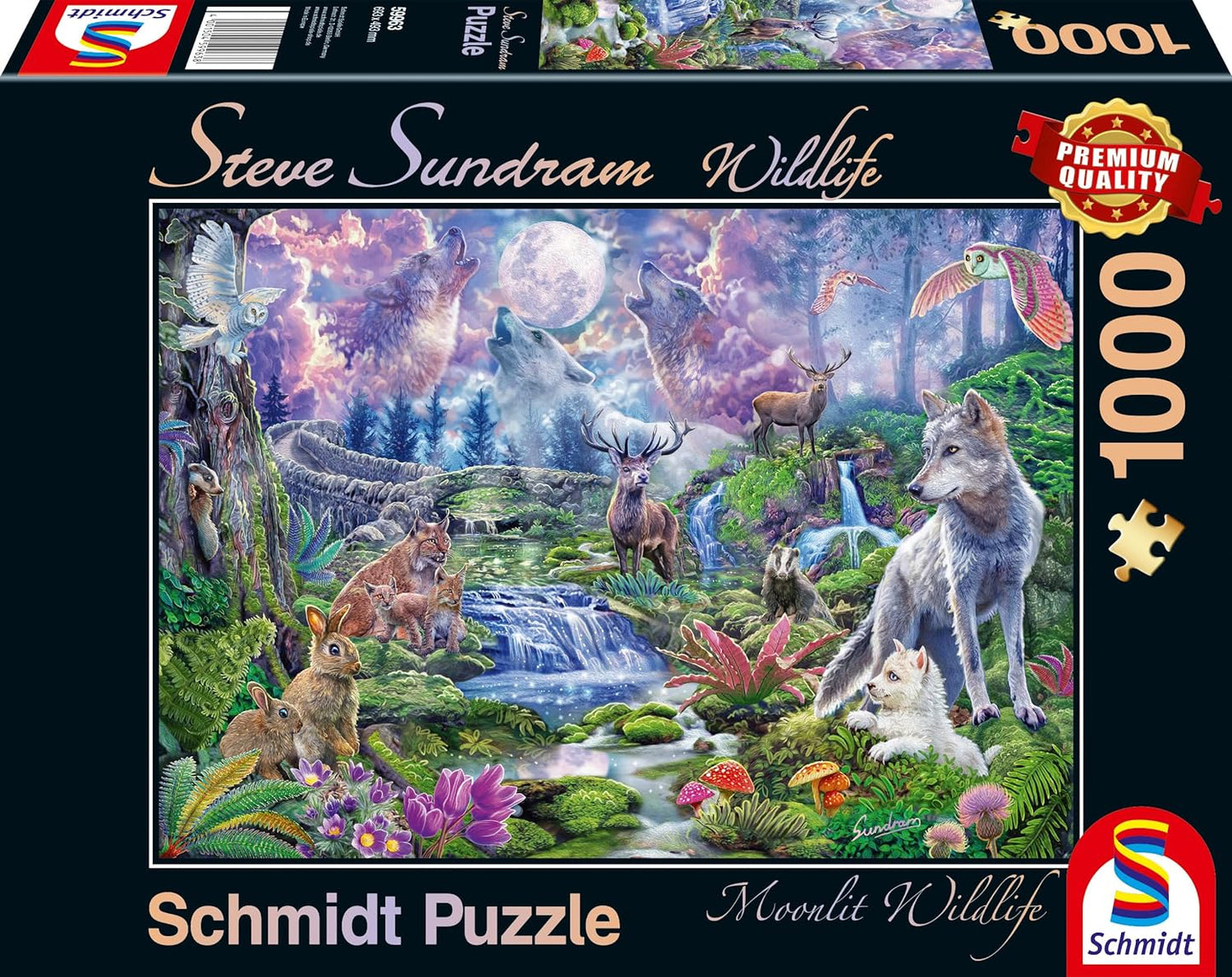 Holdfényes Vadvilág Schmidt Spiele 1000 darabos kirakó puzzle (SCH - 59963) - puzzlegarden