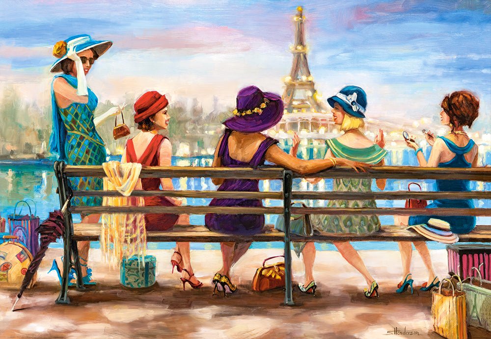 Hölgyek az Eiffel - torony előtt Castorland 1000 darabos kirakó puzzle (C - 104468) - puzzlegarden