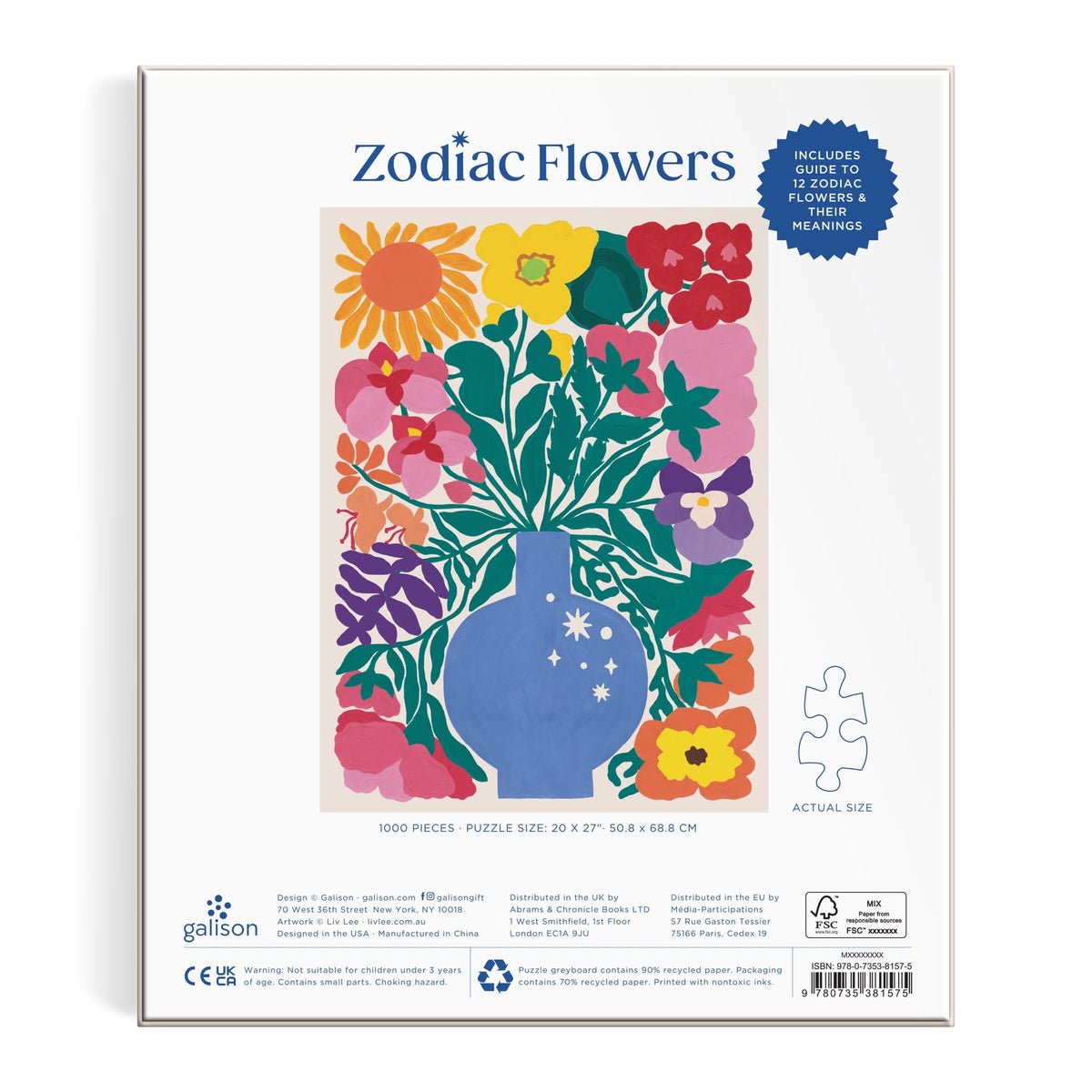 Horoszkóp Virágok Galison 1000 darabos kirakó puzzle (GA - 9780735381575) - puzzlegarden