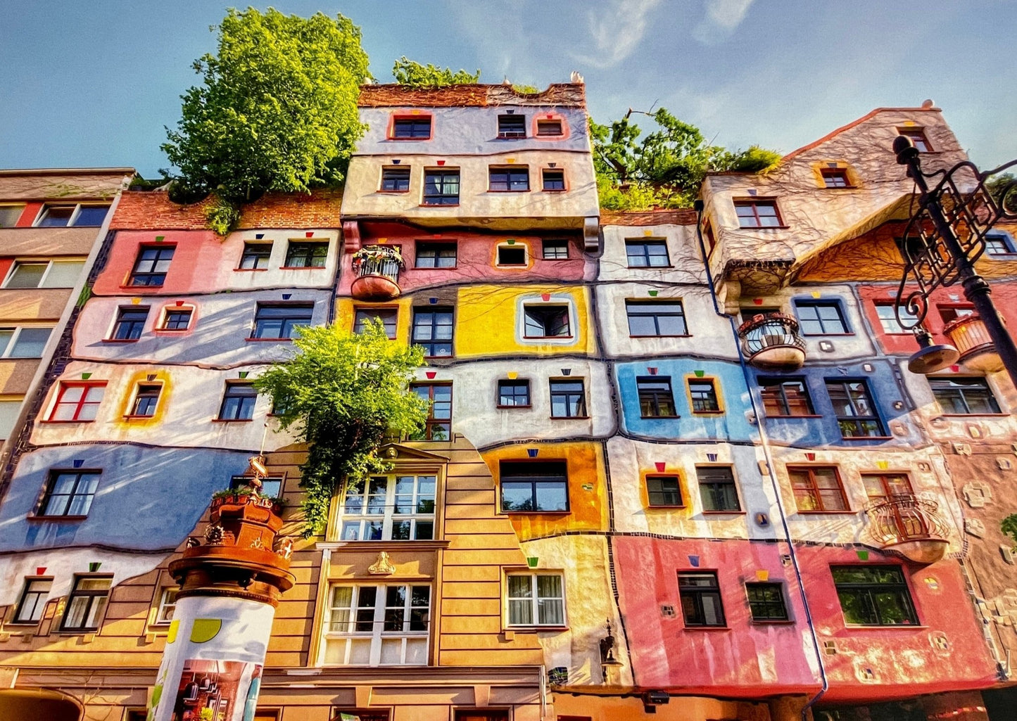 Hundertwasser Ház - Bécs, Ausztria Ravensburger 1000 darabos kirakó puzzle (RA - 90781) - puzzlegarden
