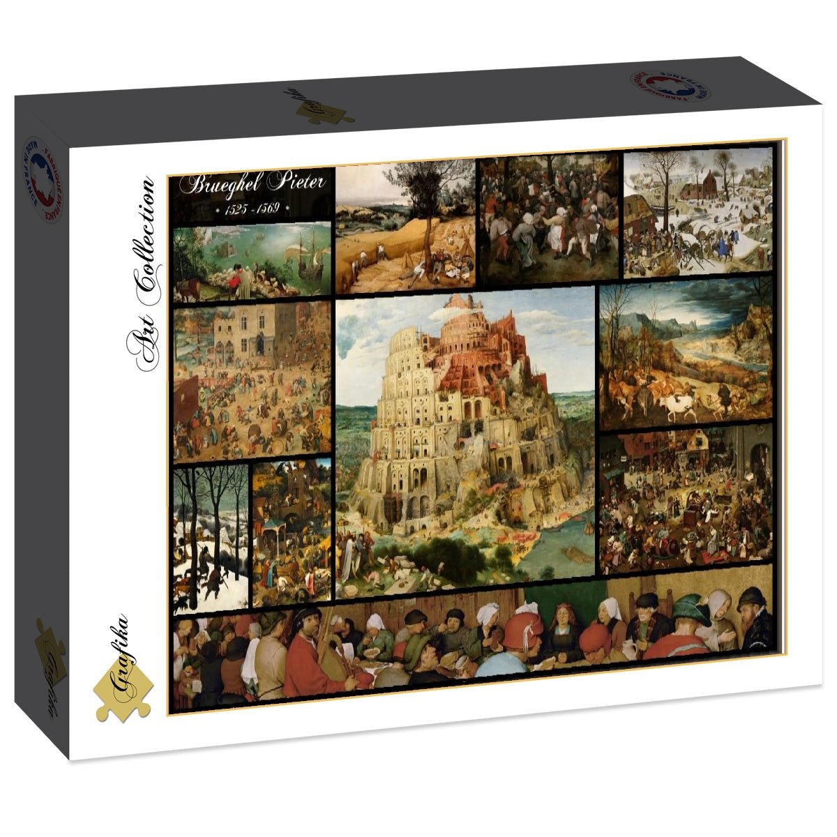 id. Pieter Bruegel - Kollázs Grafika 2000 darabos kirakó puzzle (GR - F - 30209) - puzzlegarden