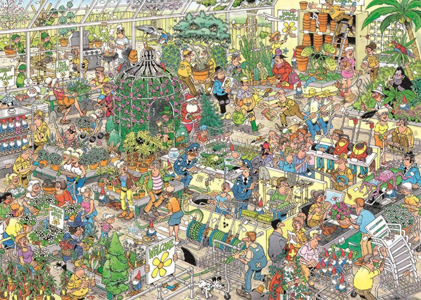 Jan van Haasteren - A Kertészetben Jumbo 1000 darabos kirakó puzzle (JU - 19066) - puzzlegarden