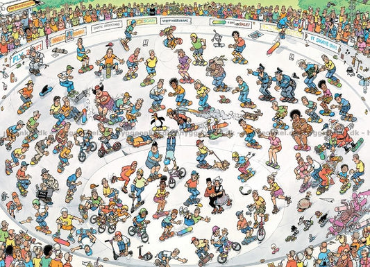 Jan van Haasteren - Gördeszkapályán Jumbo 1000 darabos kirakó puzzle (JU - 1110100323) - puzzlegarden