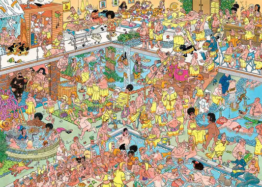 Jan van Haasteren â KĂĄosz a wellnessben Jumbo 1000 darabos kirakĂł puzzle (JU - 1110100527) - puzzlegarden