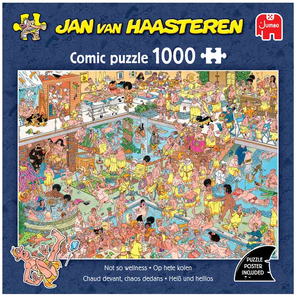 Jan van Haasteren – Káosz a wellnessben Jumbo 1000 darabos kirakó puzzle (JU - 1110100527) - puzzlegarden