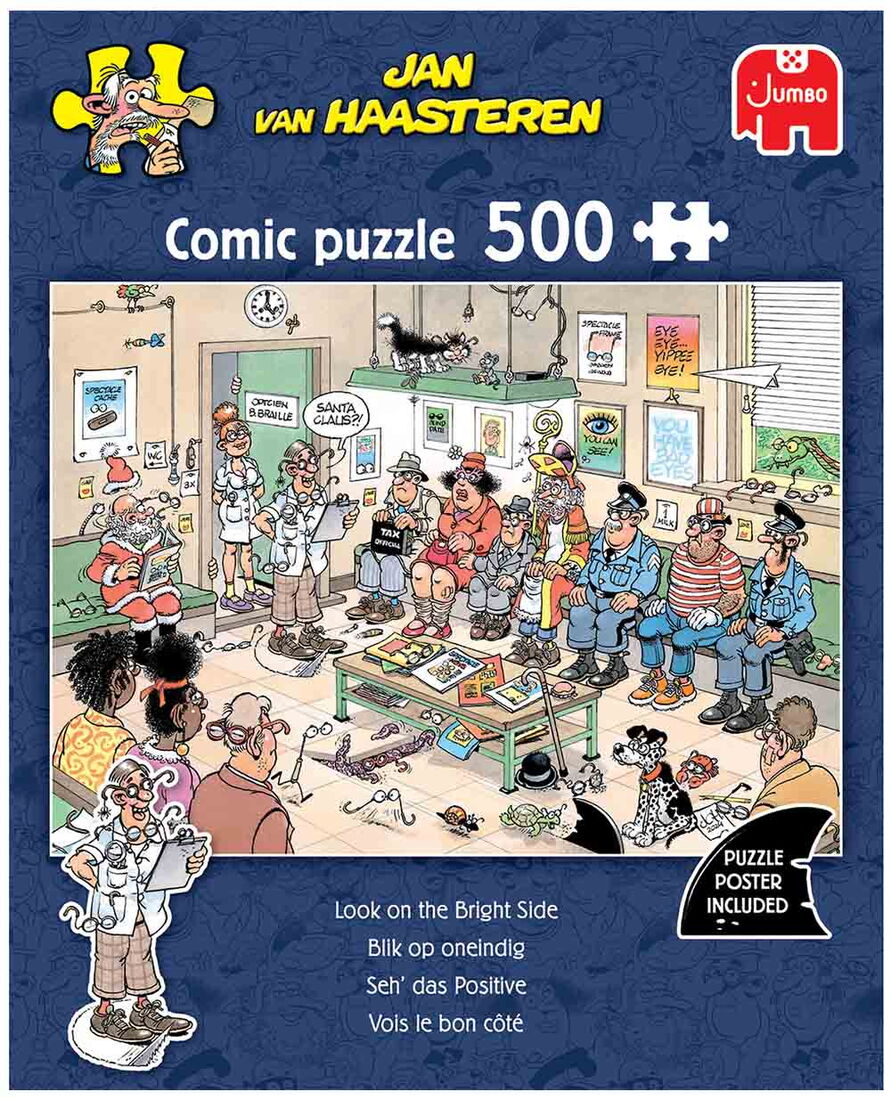 Jan van Haasteren – Nézd a jó oldalát! Jumbo 500 darabos kirakó puzzle (JU - 1110100526) - puzzlegarden