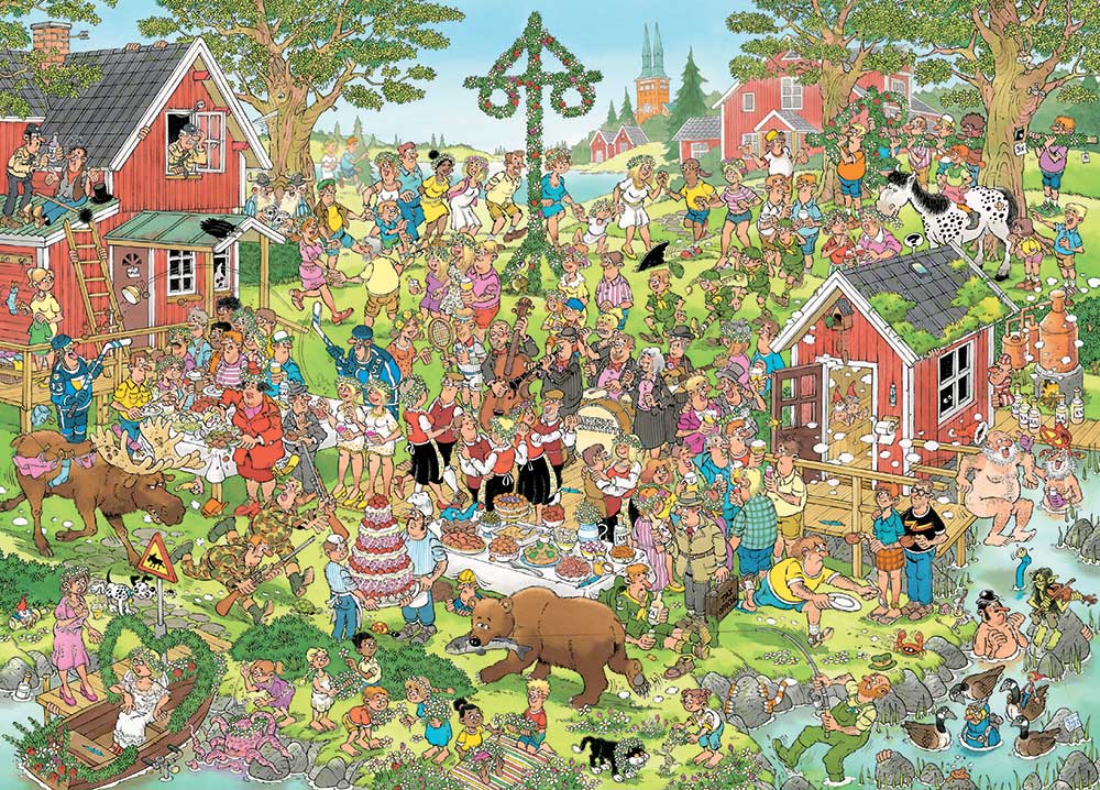 Jan van Haasteren – Nyárközépi fesztivál Jumbo 1000 darabos kirakó puzzle (JU - 1110100617) - puzzlegarden