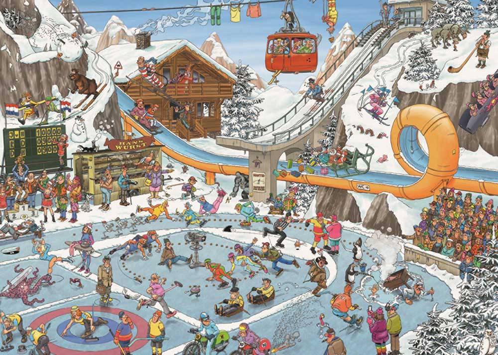 Jan van Haasteren – Téli játékok Jumbo 1000 darabos kirakó puzzle (JU - 1110100601) - puzzlegarden