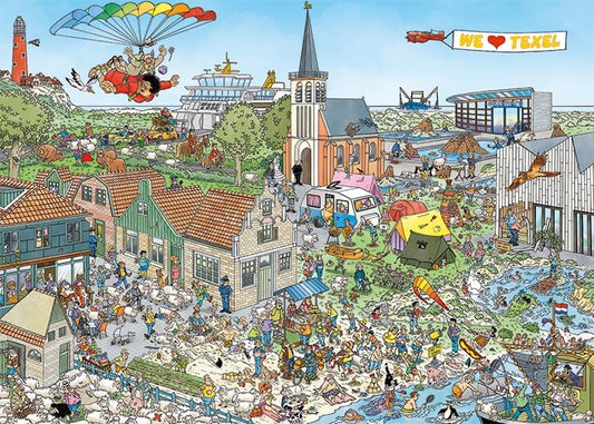 Jan van Haasteren - Üdülőváros Jumbo 1000 darabos kirakó puzzle (JU - 20036) - puzzlegarden