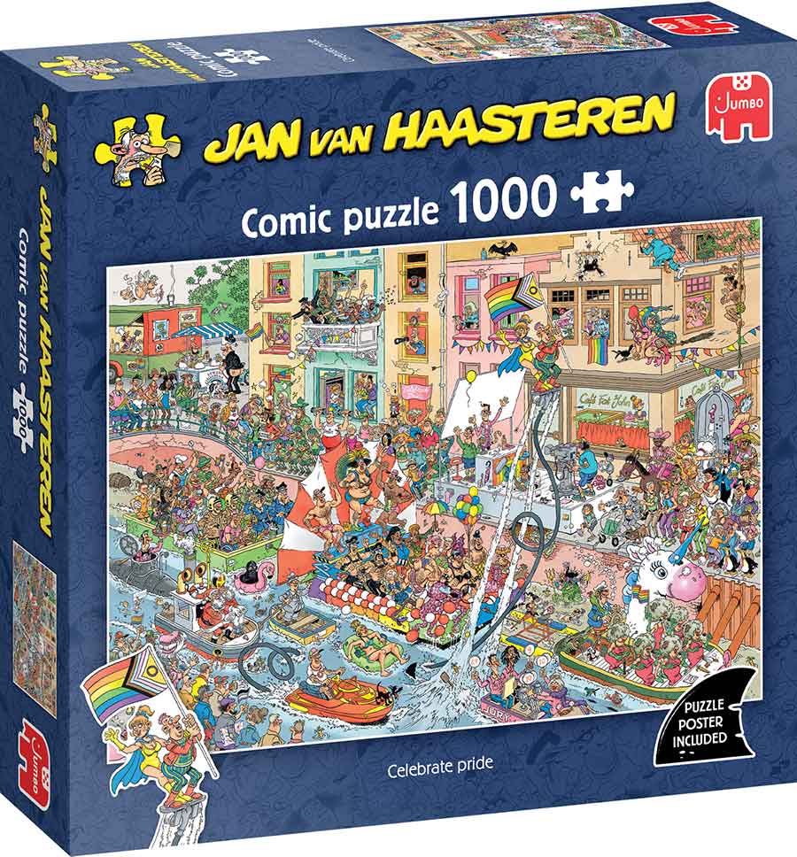 Jan van Haasteren – Ünnepeld a szivárványt! Jumbo 1000 darabos kirakó puzzle (JU - 1110100618) - puzzlegarden