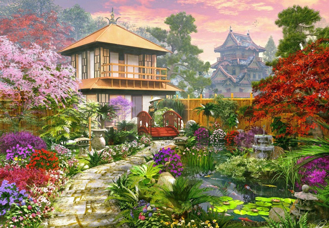 Japán kert Bluebird 1000 darabos kirakó puzzle (BB - F - 90691) - puzzlegarden