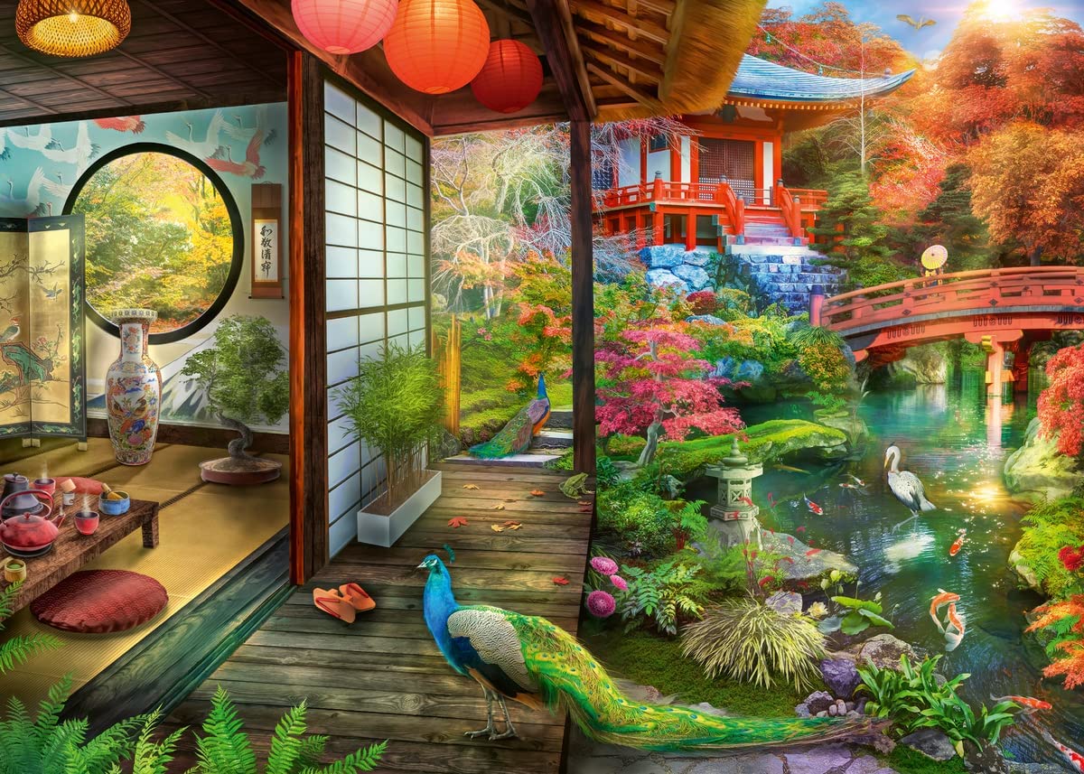 Japán Kerti Teaház Ravensburger 1000 darabos kirakó puzzle (RA - 17497) - puzzlegarden