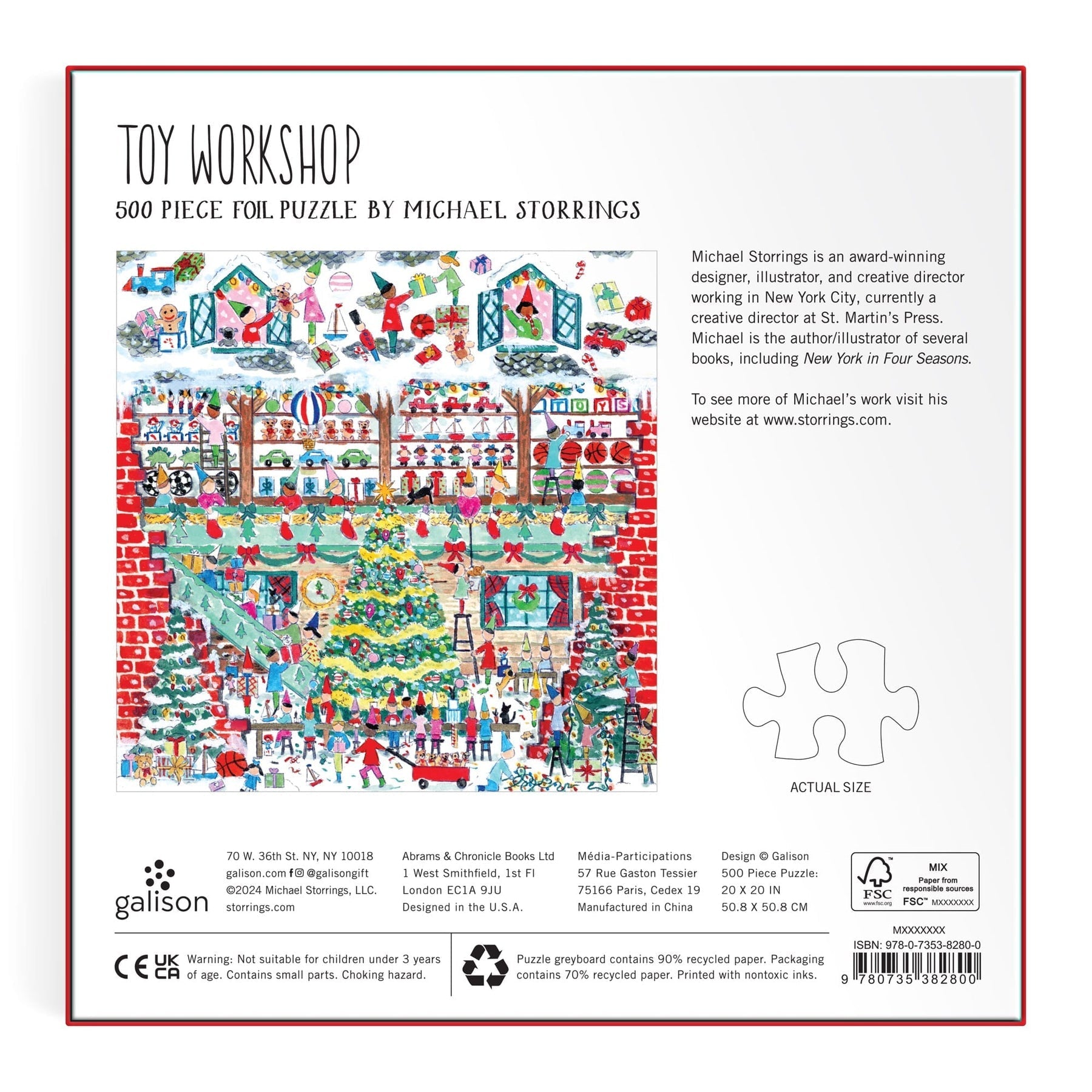 Játékműhely - csillogó fóliás! Galison 500 darabos kirakó puzzle (GA - 9780735382800) - puzzlegarden