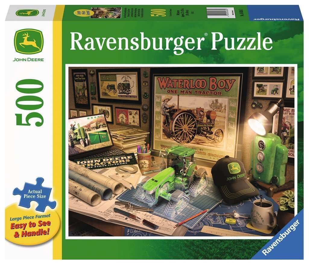 John Deere Munkaasztal - XXL Ravensburger 500 darabos kirakó puzzle (RA - 16838) - puzzlegarden