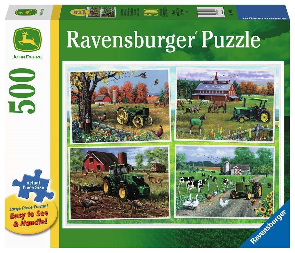 John Deere Traktorok - XXL Ravensburger 500 darabos kirakó puzzle (RA - 16837) - puzzlegarden
