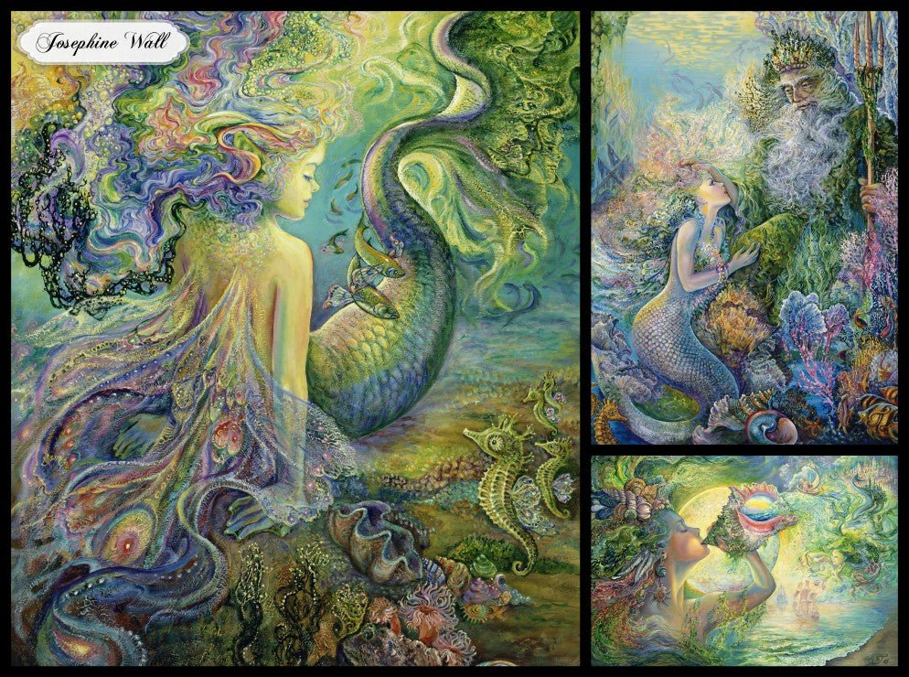 Josephine Wall - Sellők Kollázs Grafika 2000 darabos kirakó puzzle (GR - F - 30221) - puzzlegarden