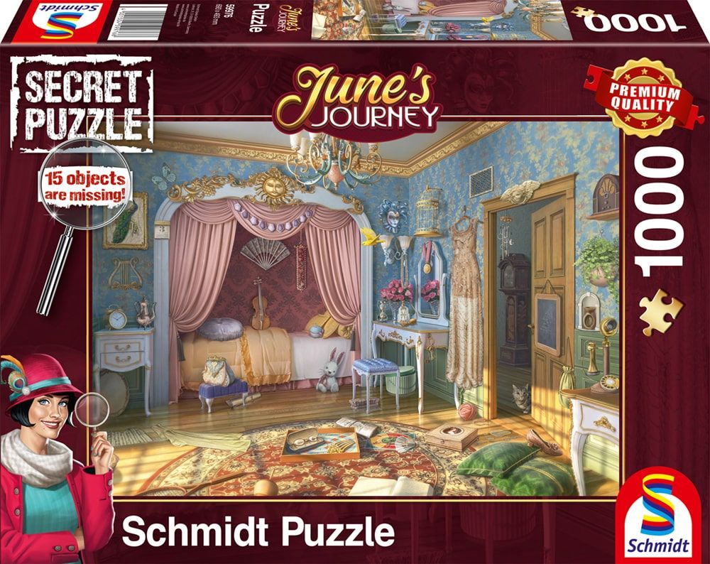 June's Journey - June Hálószobája - böngésző puzzle Schmidt Spiele 1000 darabos kirakó puzzle (SCH - 59976) - puzzlegarden