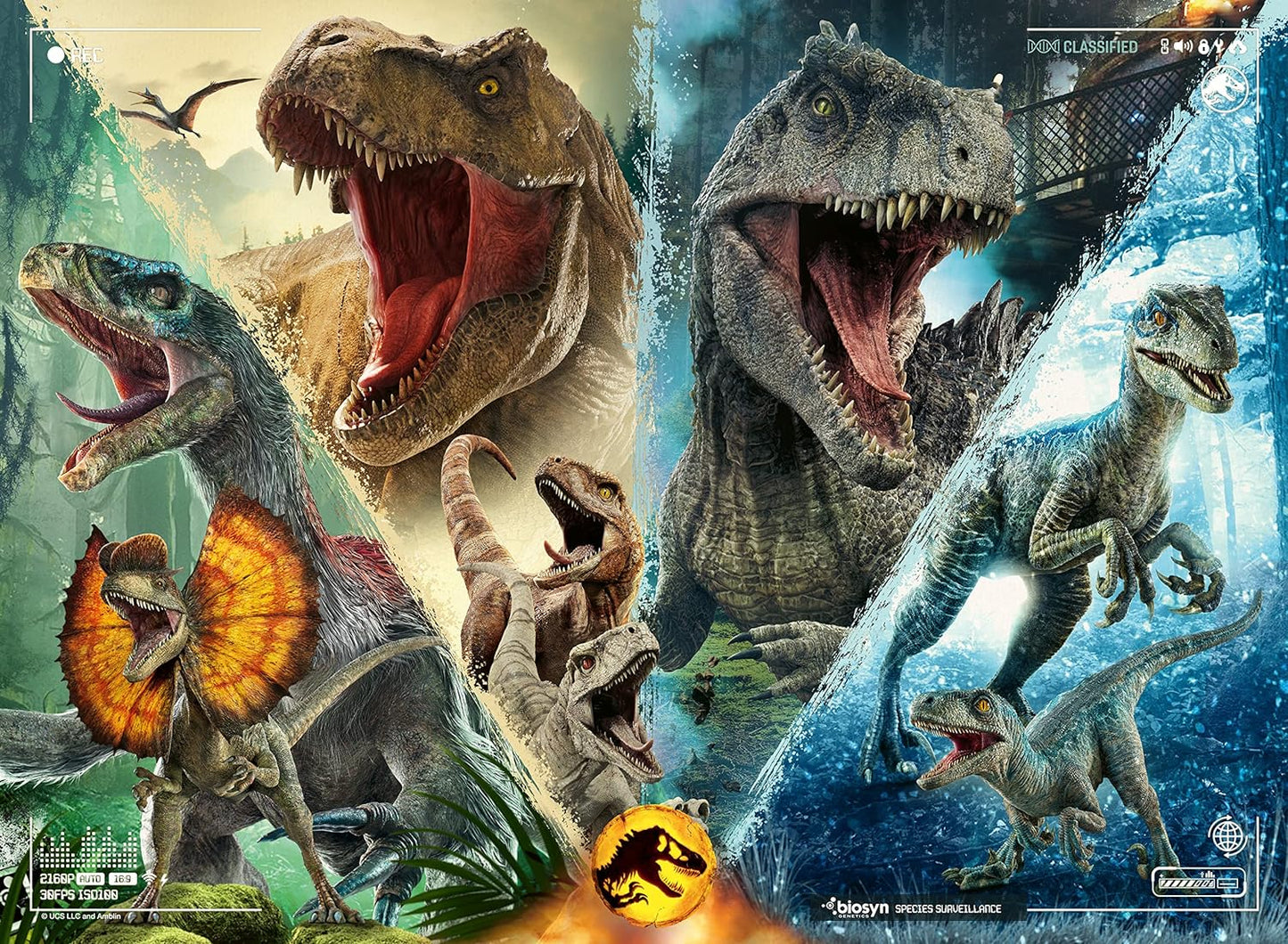 Jurrasic World - Különböző Fajok Ravensburger 100 darabos kirakó puzzle (RA - 13341) - puzzlegarden