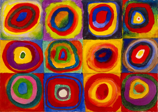 Kandinsky - Szín tanulmány - Négyzetek és koncentrikus körök Enjoy 1000 darabos kirakó puzzle (EN - 1542) - puzzlegarden