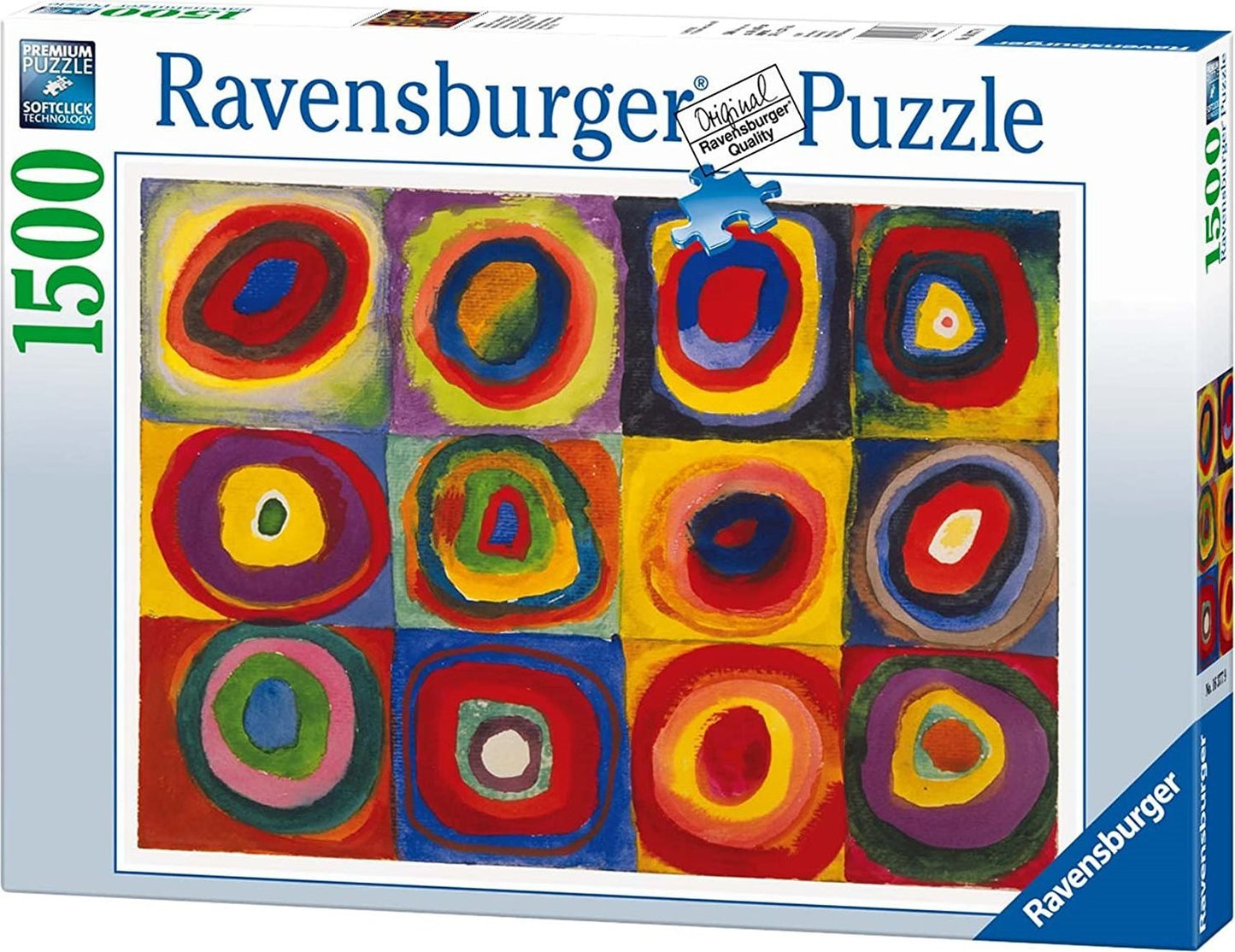 Kandinsky - Szín tanulmány - Négyzetek és koncentrikus körök Ravensburger 1500 darabos kirakó puzzle (RA - 16377) - puzzlegarden