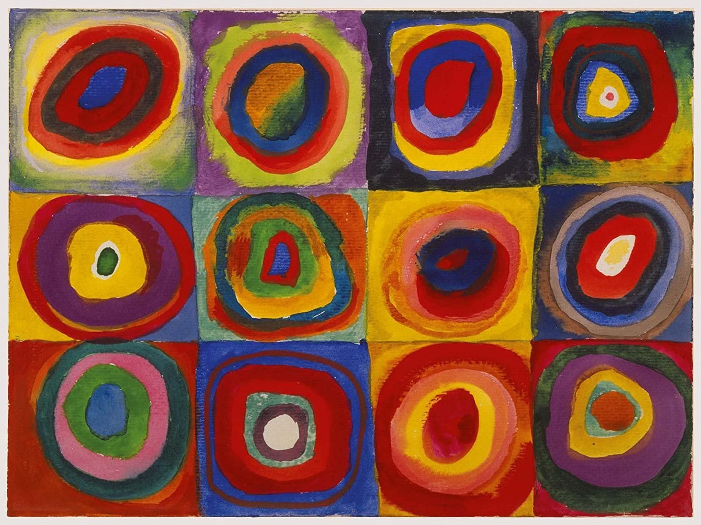 Kandinsky - Szín tanulmány - Négyzetek és koncentrikus körök Ravensburger 1500 darabos kirakó puzzle (RA - 16377) - puzzlegarden