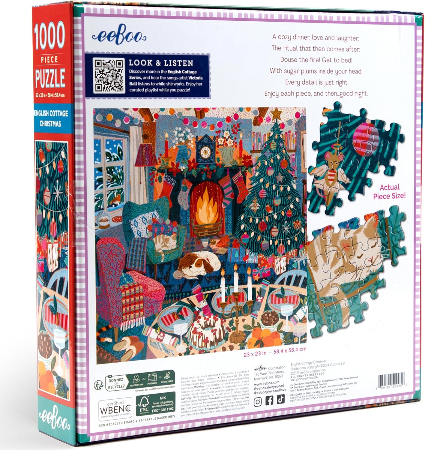 Karácsony az Angol Kunyhóban Eeboo 1000 darabos kirakó puzzle (EB - PZTECC) - puzzlegarden