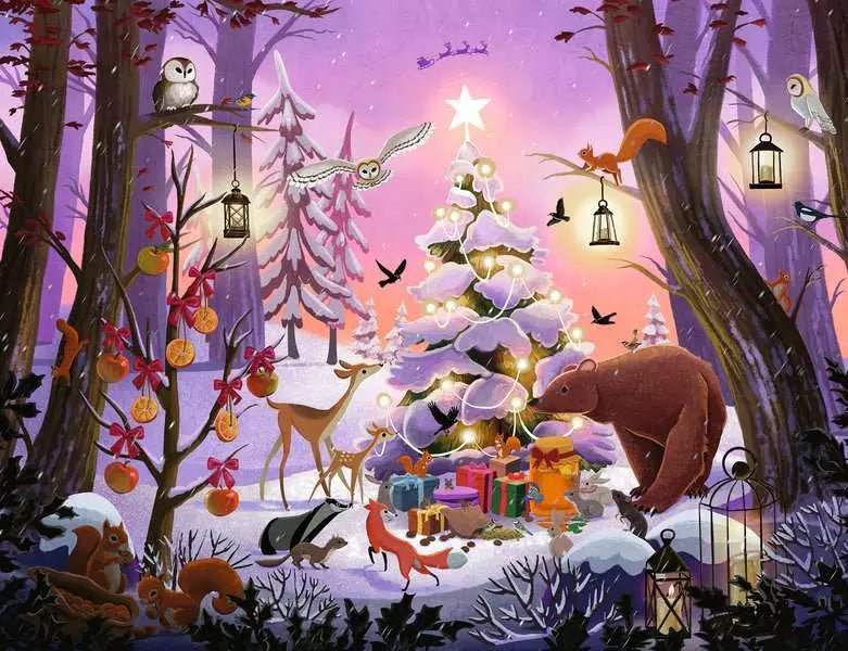 Karácsony az erdőben Ravensburger 2000 darabos kirakó puzzle (RA - 12001417) - puzzlegarden
