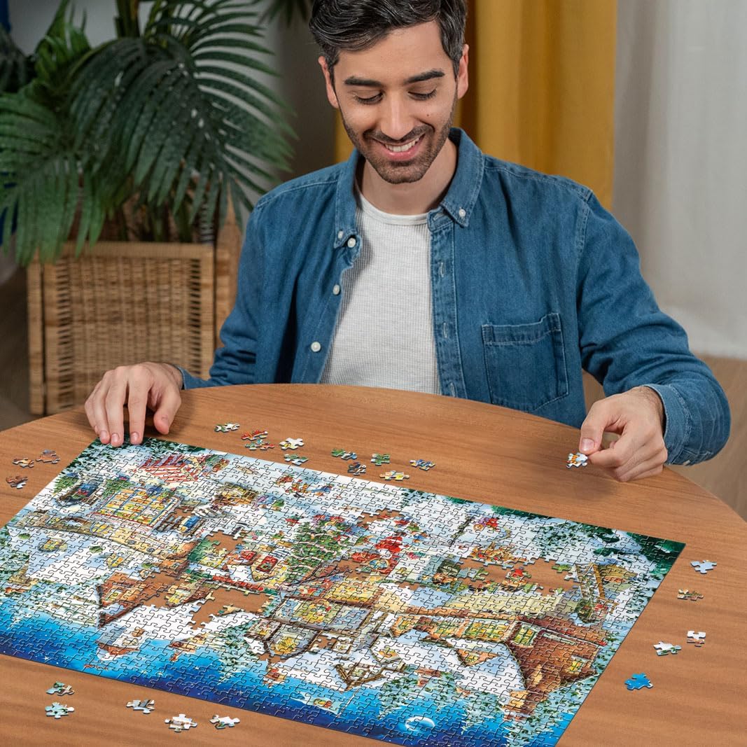 Karácsonyfalva Ravensburger 1000 darabos kirakó puzzle (RA - 12001271) - puzzlegarden