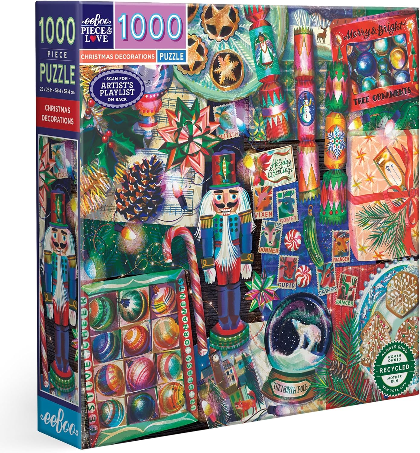 Karácsonyi Dekorációk Eeboo 1000 darabos kirakó puzzle (EB - PZTCDR) - puzzlegarden