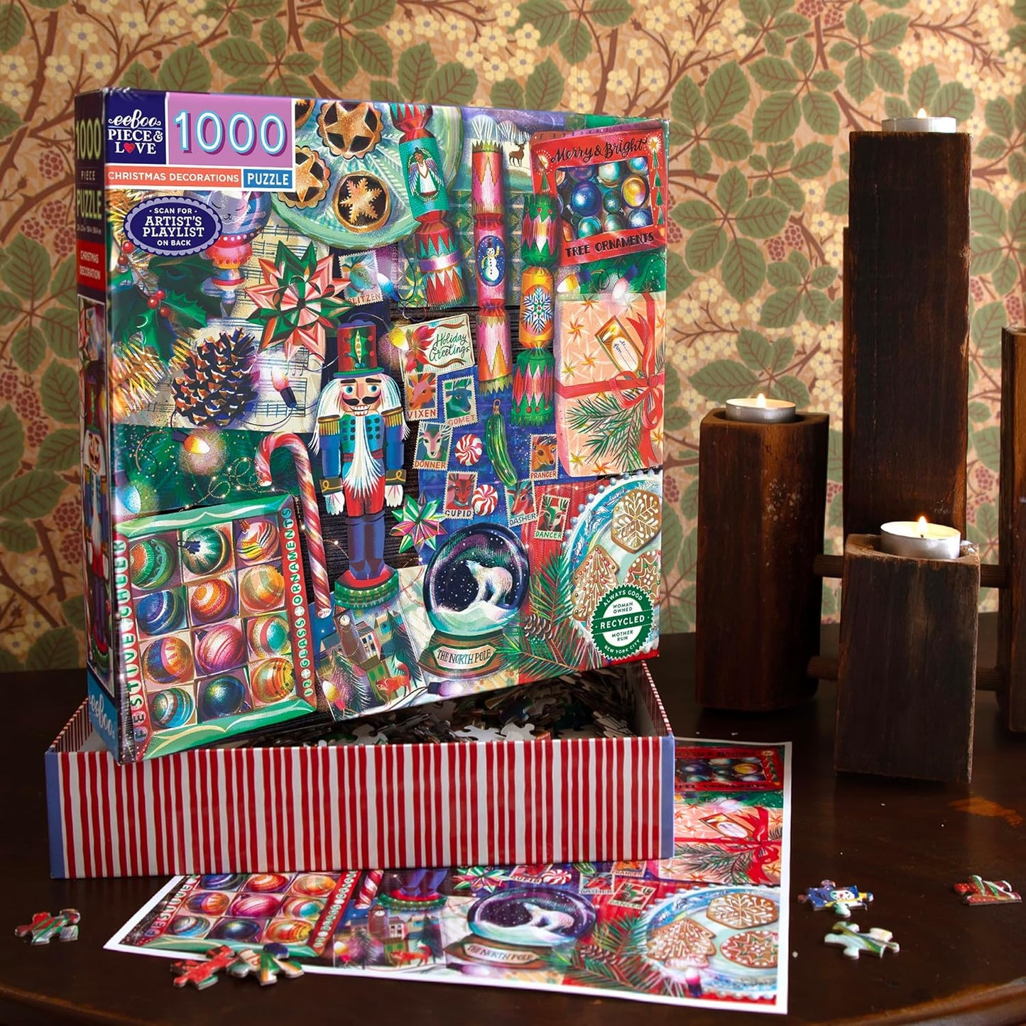 Karácsonyi Dekorációk Eeboo 1000 darabos kirakó puzzle (EB - PZTCDR) - puzzlegarden