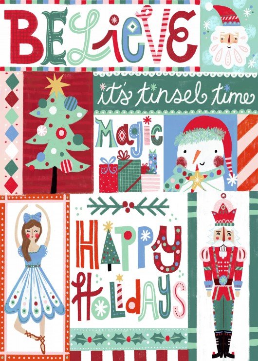 Karácsonyi kollázs Pieces & Peace 500 darabos kirakó puzzle (PaP - 0145) - puzzlegarden