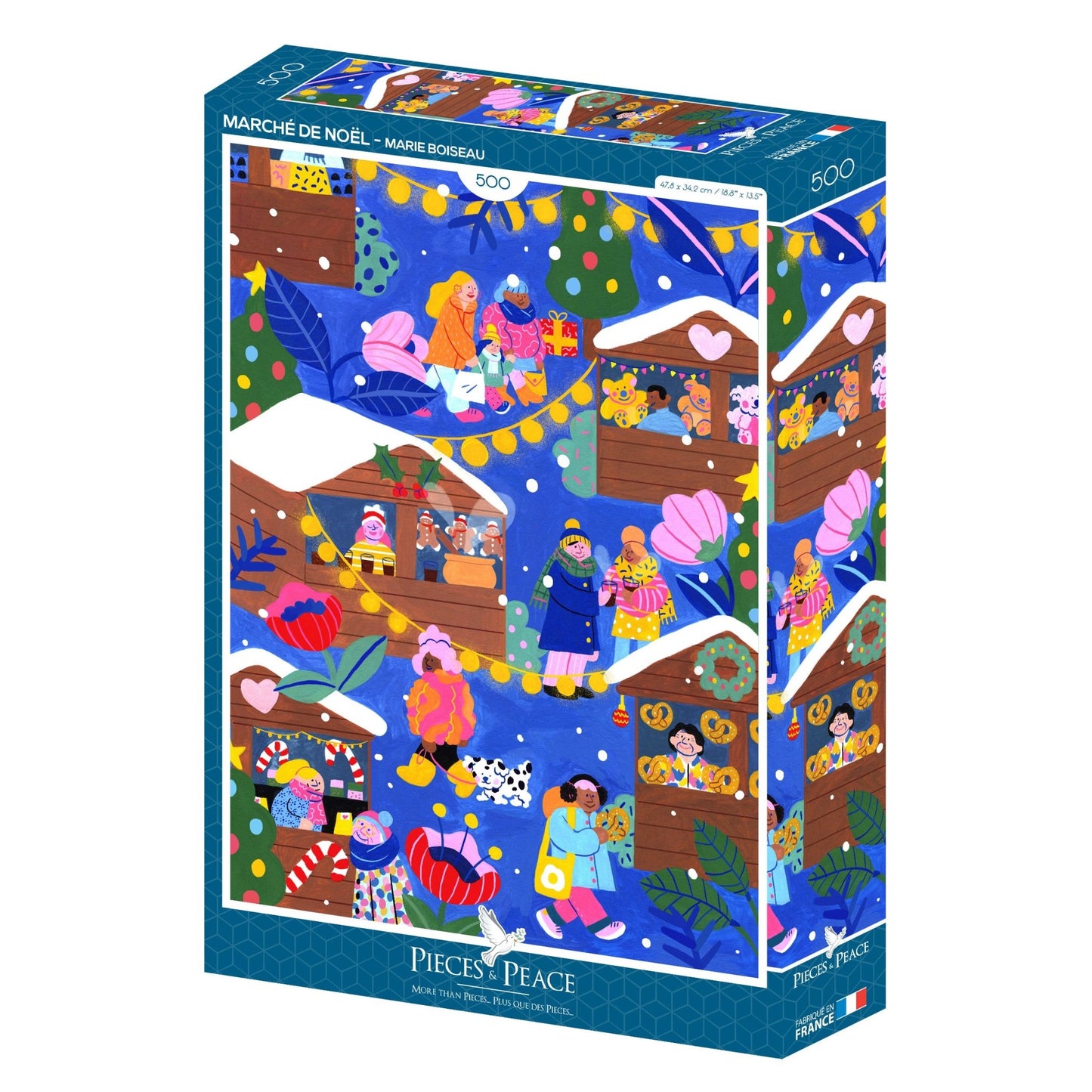 Karácsonyi piac Pieces & Peace 500 darabos kirakó puzzle (PaP - 0130) - puzzlegarden
