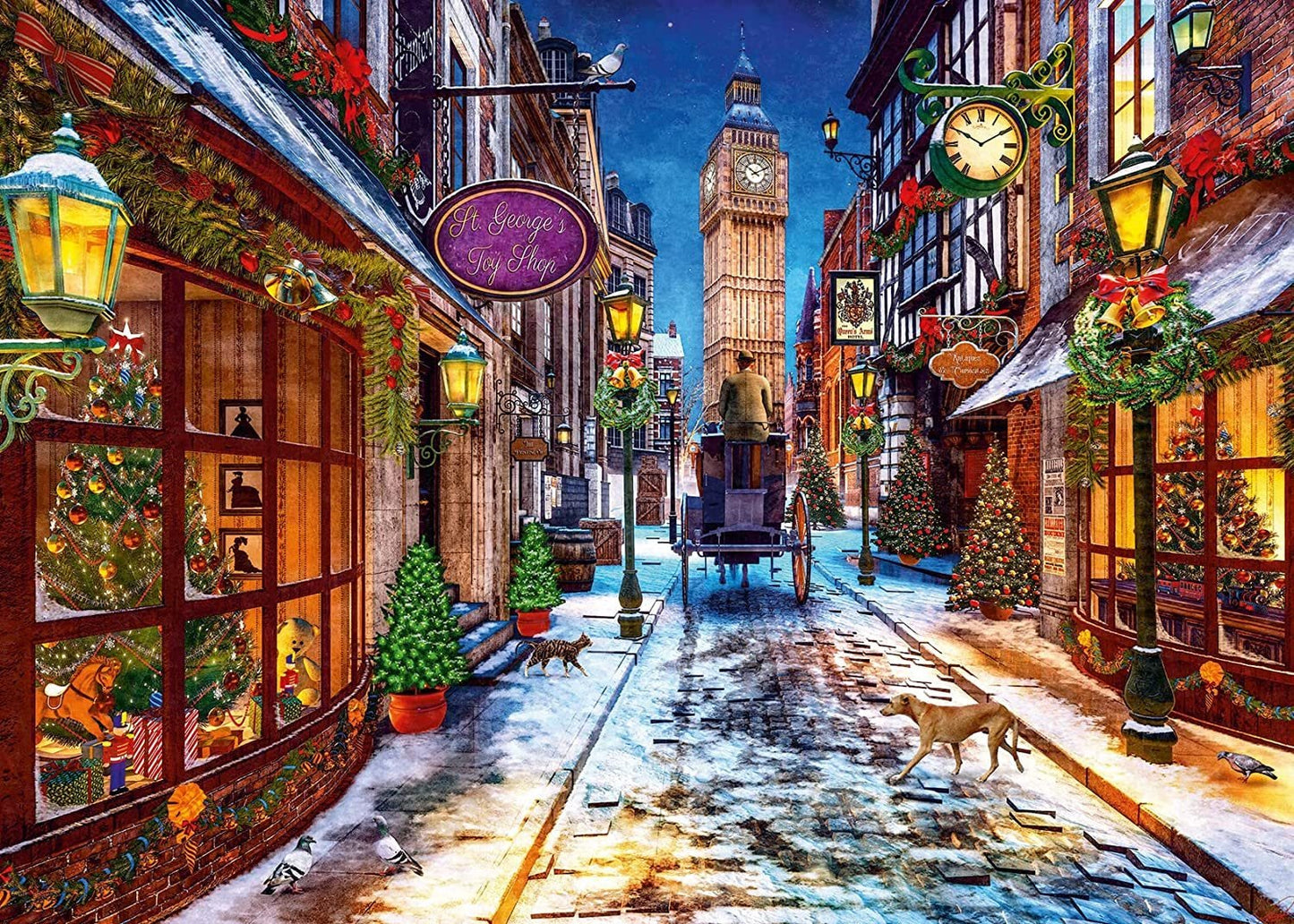 Karácsonyi utca Ravensburger 1000 darabos kirakó puzzle (RA - 12000578) - puzzlegarden