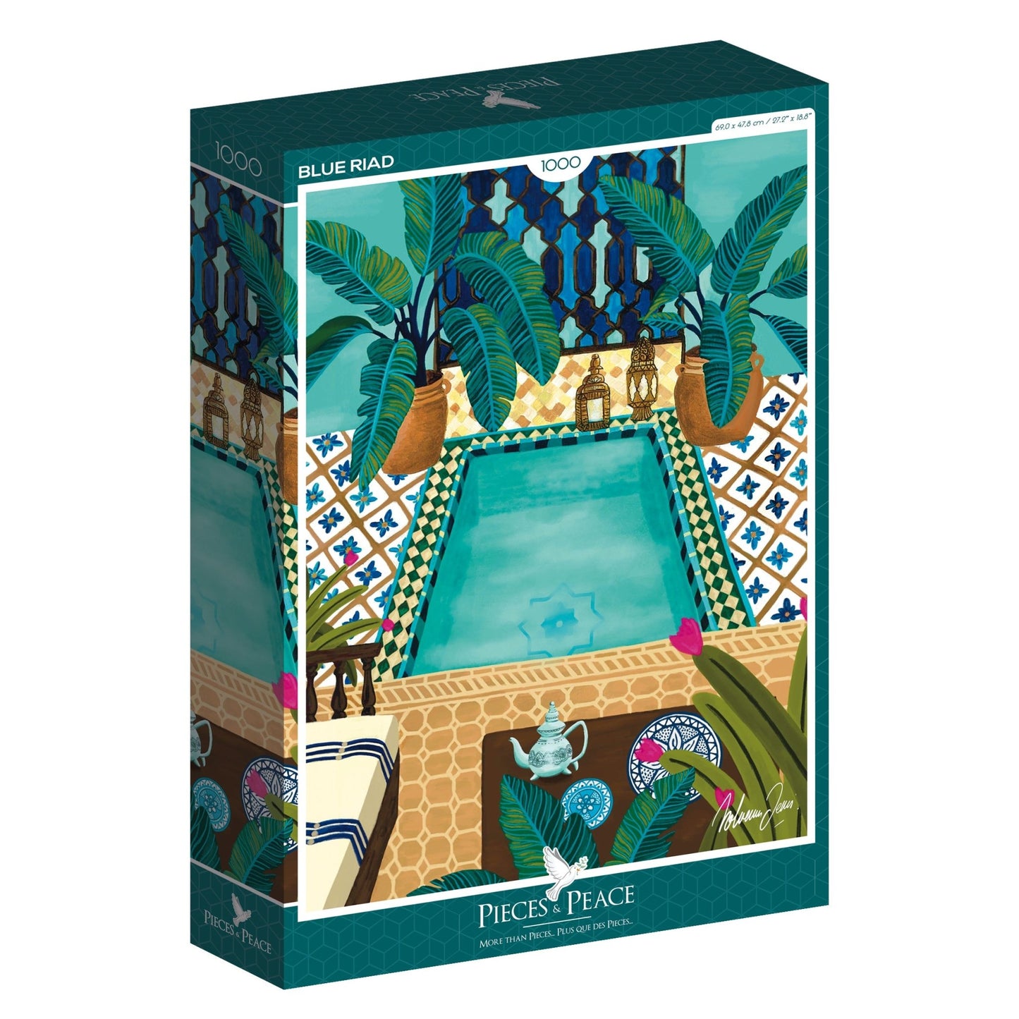 Kék Riad Pieces & Peace 1000 darabos kirakó puzzle (PaP - 0008) - puzzlegarden