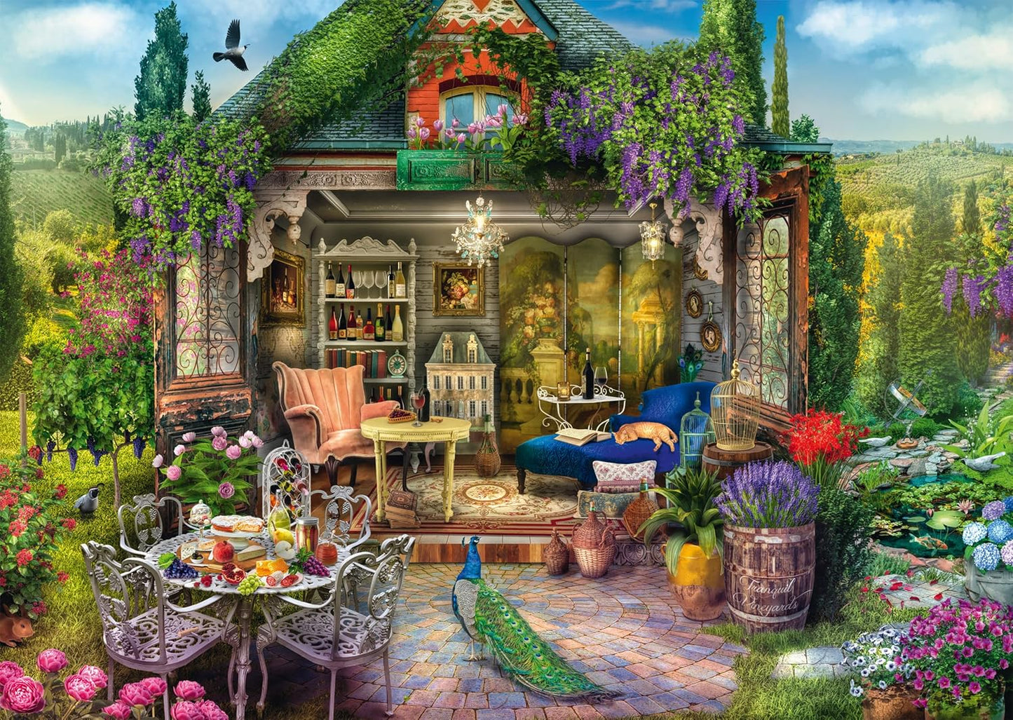 Kerti fészer a szőlőhegyen Schmidt Spiele 1000 darabos kirakó puzzle (SCH - 59794) - puzzlegarden