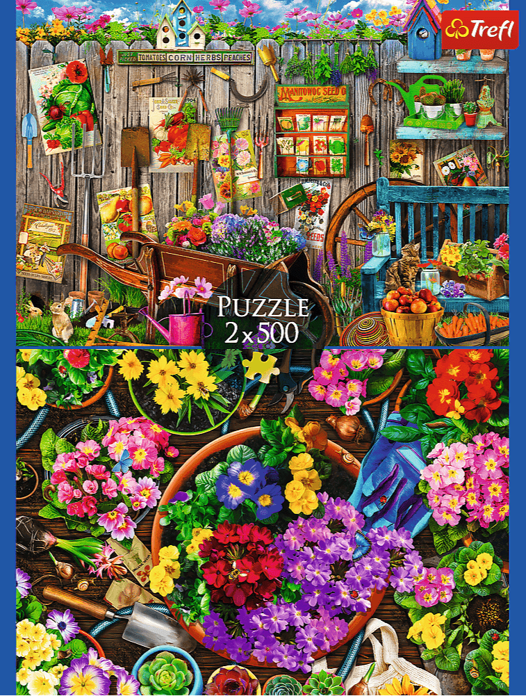 Kerti munka - 2x500 Trefl 500 darabos kirakó puzzle (TR - 37529) - puzzlegarden