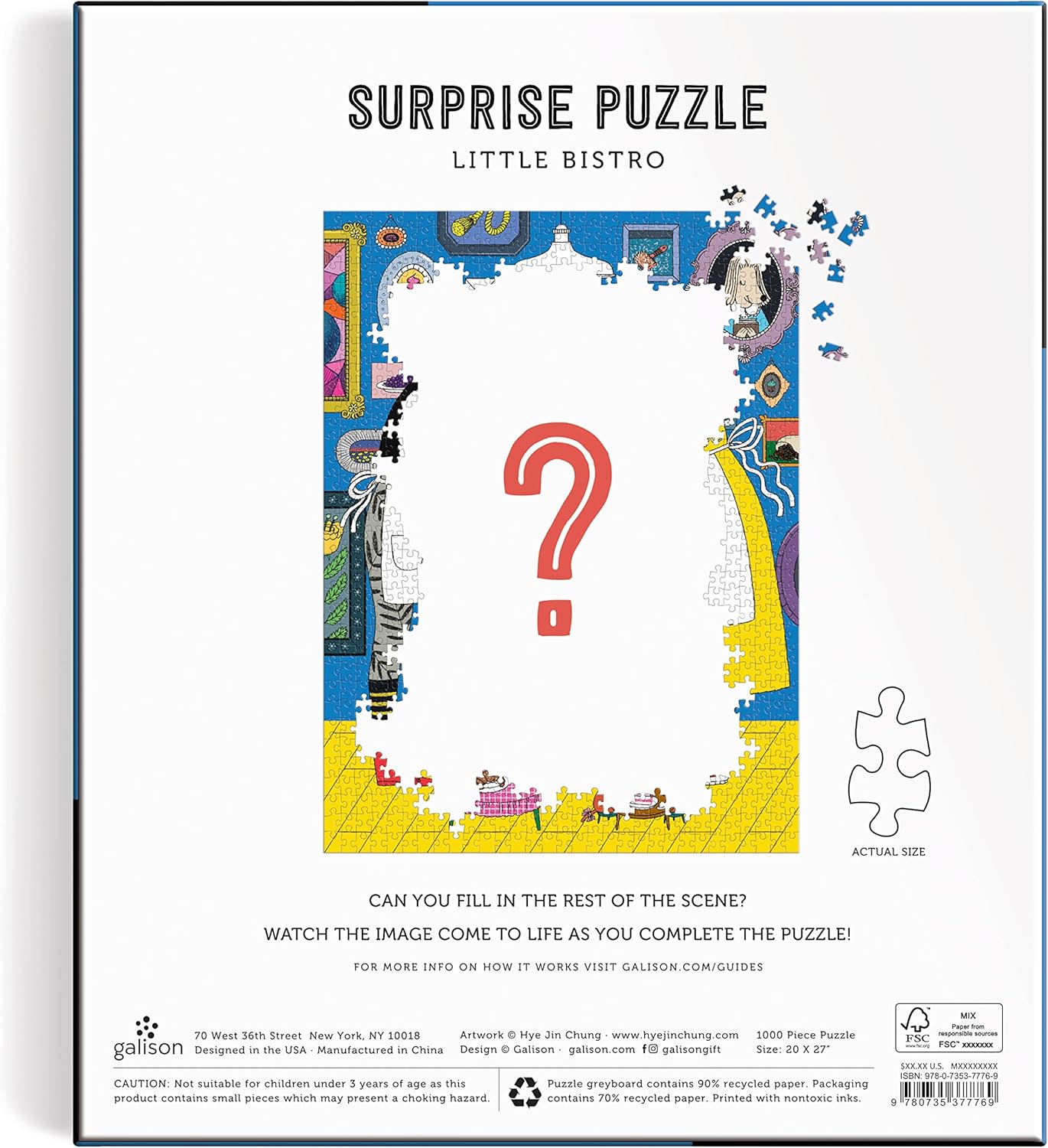 Kis bisztró - meglepetés kép Galison 1000 darabos kirakó puzzle (GA - 9780735377769) - puzzlegarden